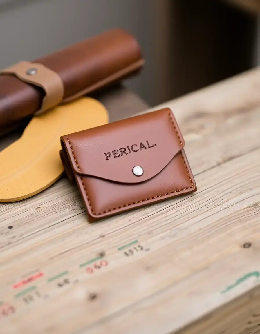 Portafoglio uomo marrone trifold in vera pelle