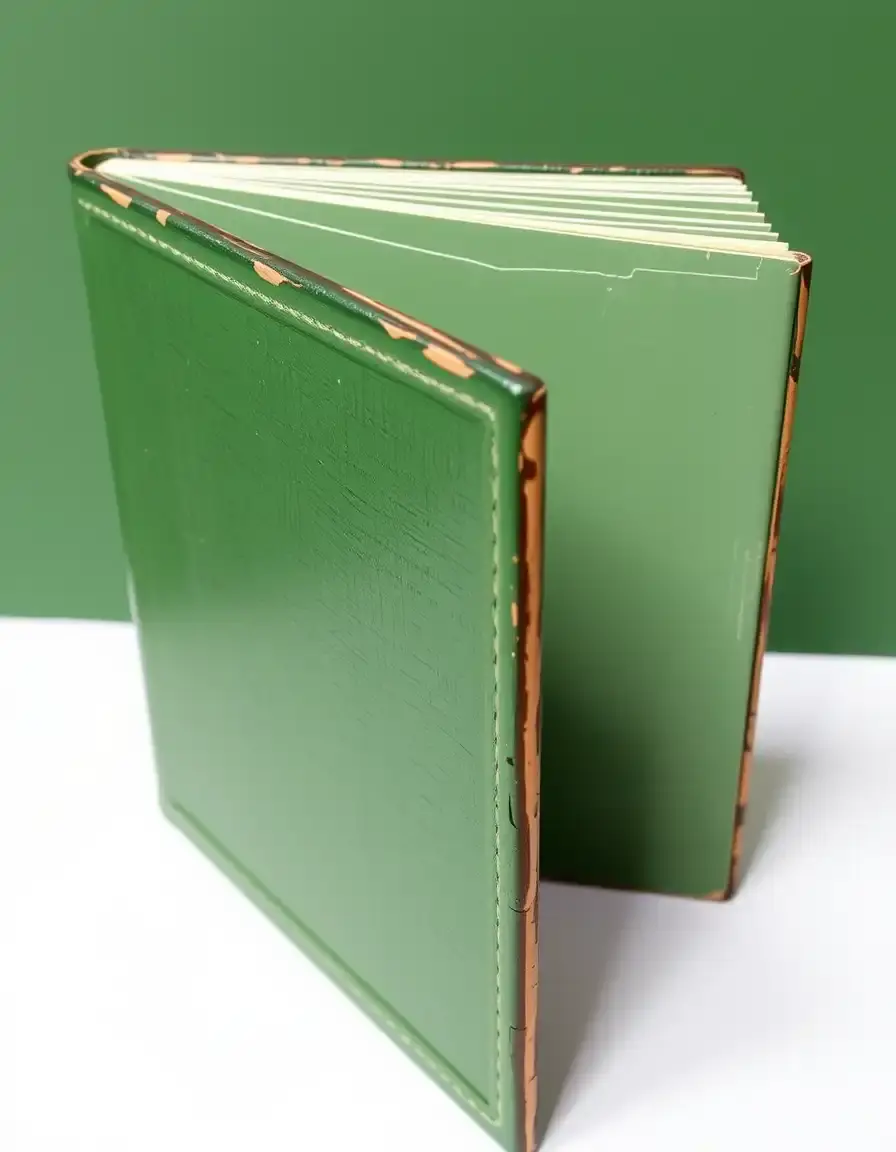 Portafoglio pelle verde uomo stile vintage