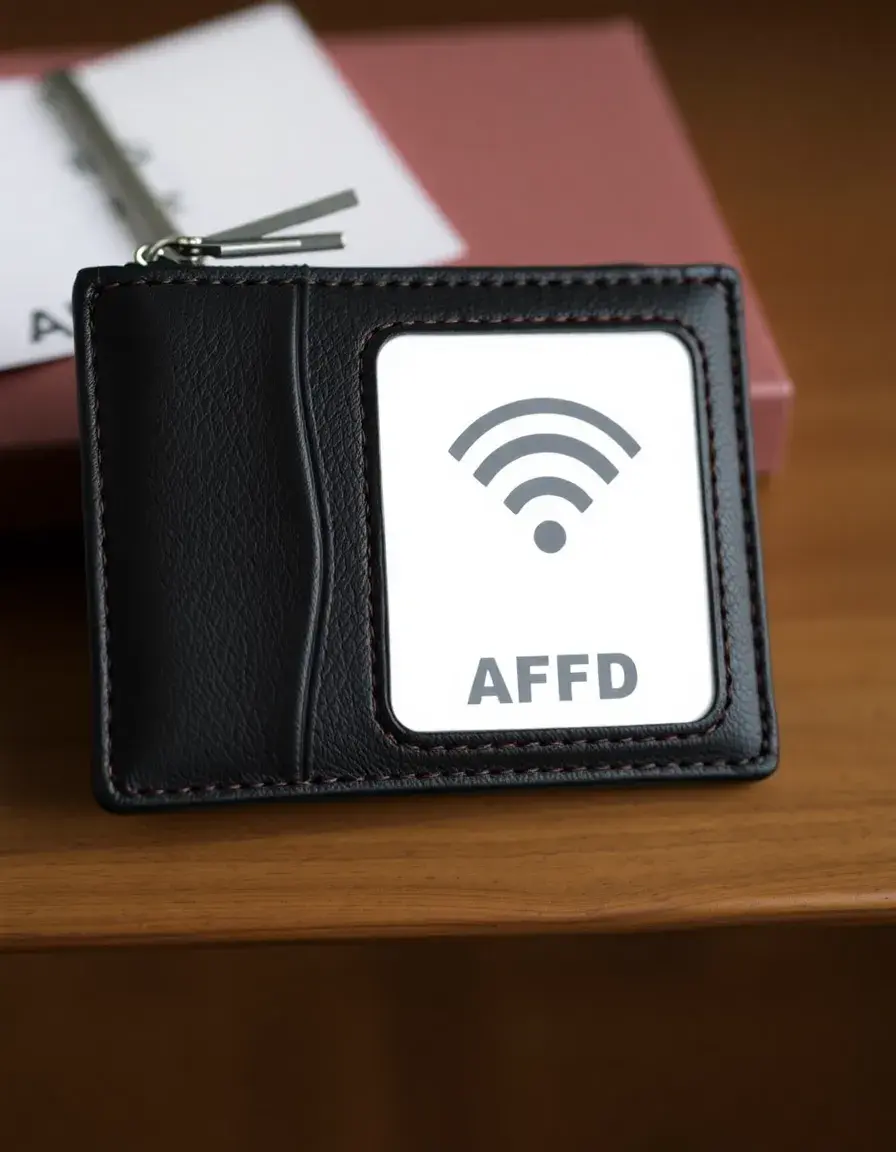 Portafoglio pelle nero protezione RFID uomo