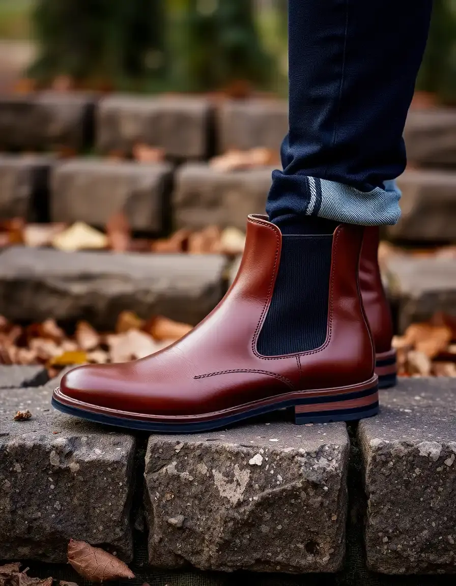 Chelsea boots in pelle marrone da donna
