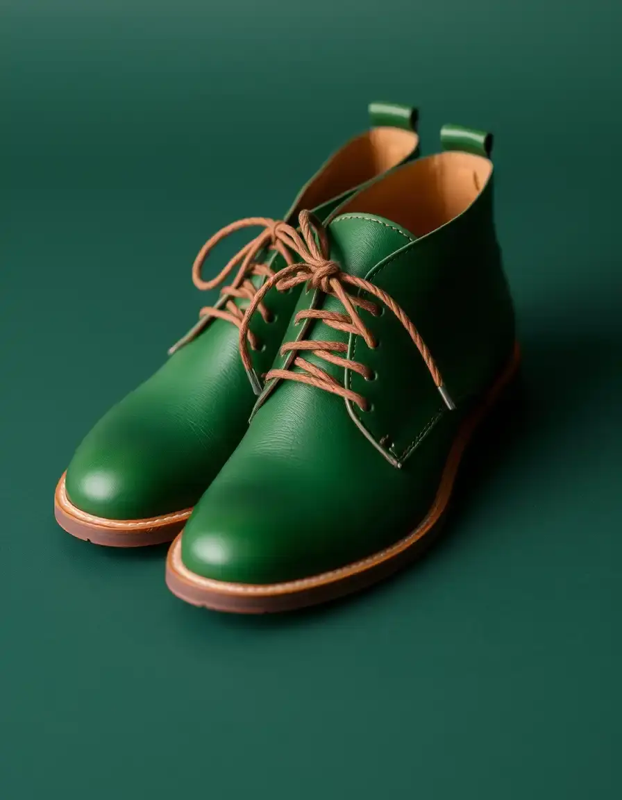 Stivaletto uomo pelle Chukka verde foresta