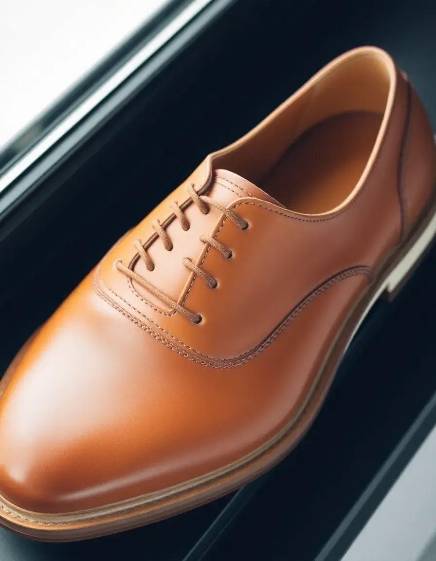 Scarpe Oxford in pelle color cuoio