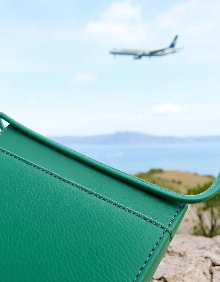 Borsa crossbody in pelle verde bosco