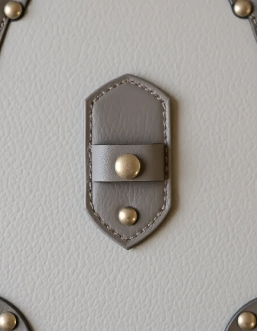 Men's Grey Metal Leather