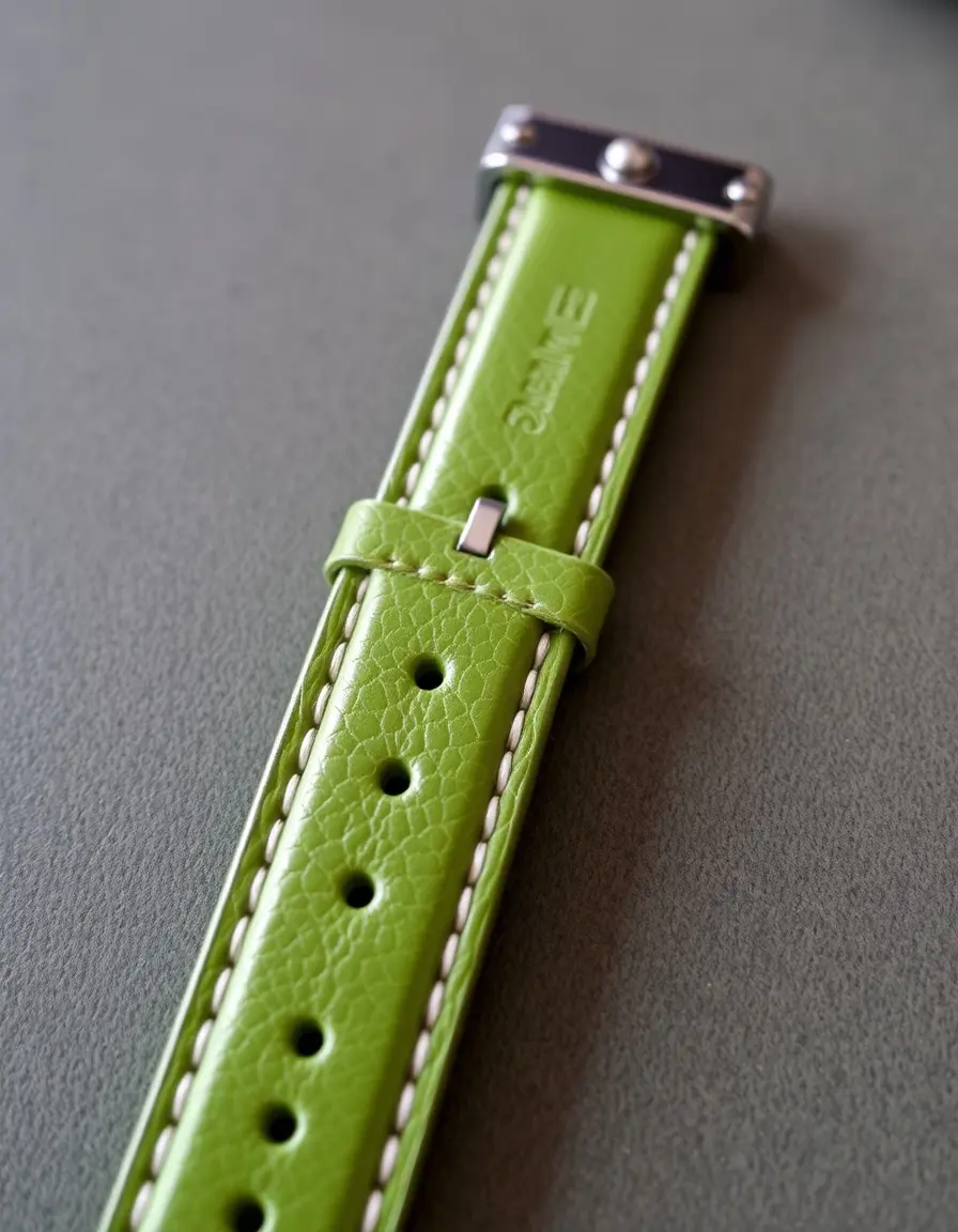 Cinturino orologio pelle verde scuro raffinato