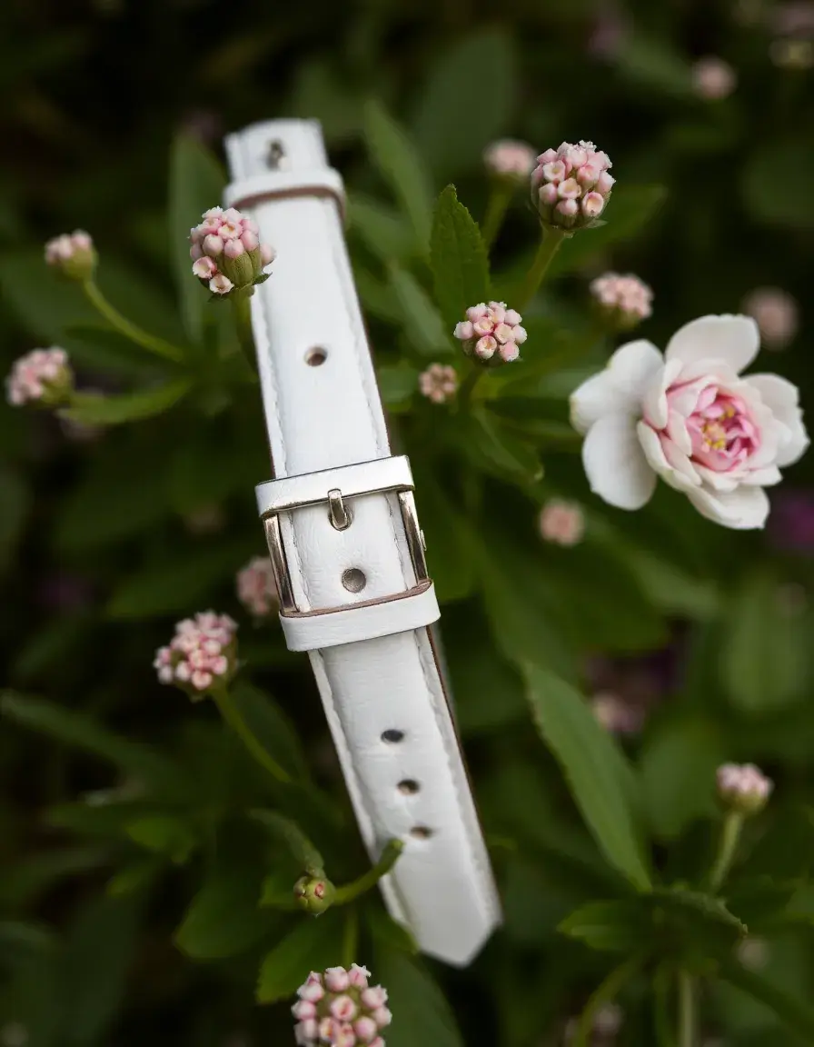 Cinturino orologio pelle bianca estivo