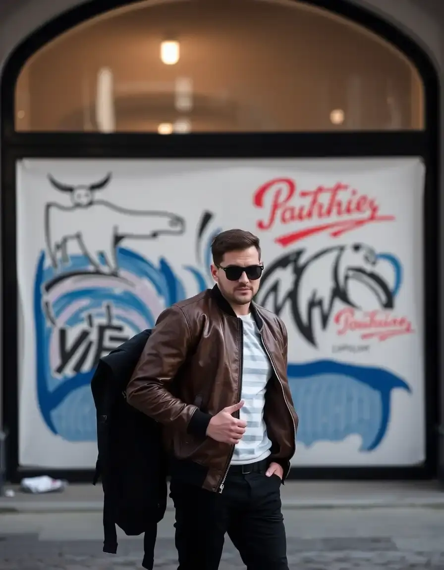 Giacca bomber pelle color espresso scuro