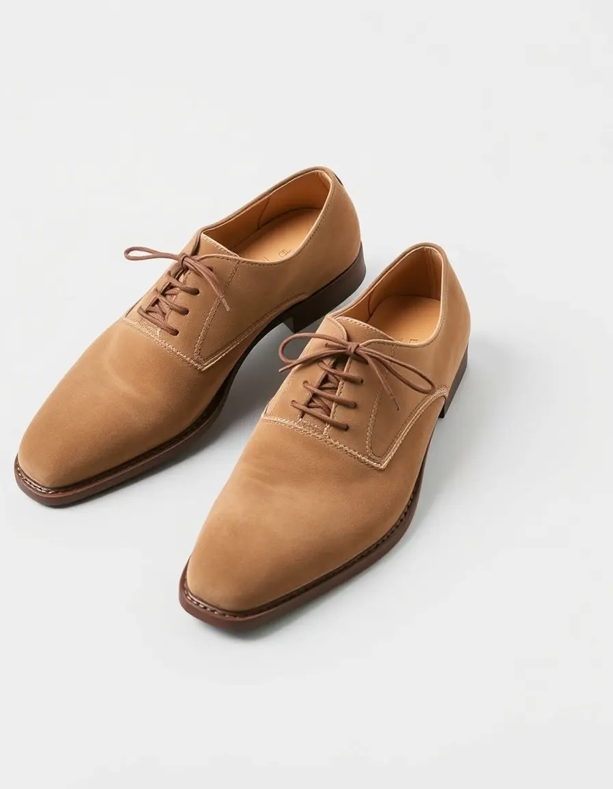 Eleganti scarpe uomo in pelle scamosciata beige