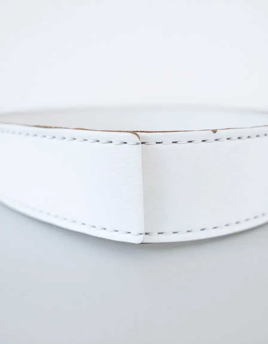 Rotolo di strisce decorative in pelle bianca