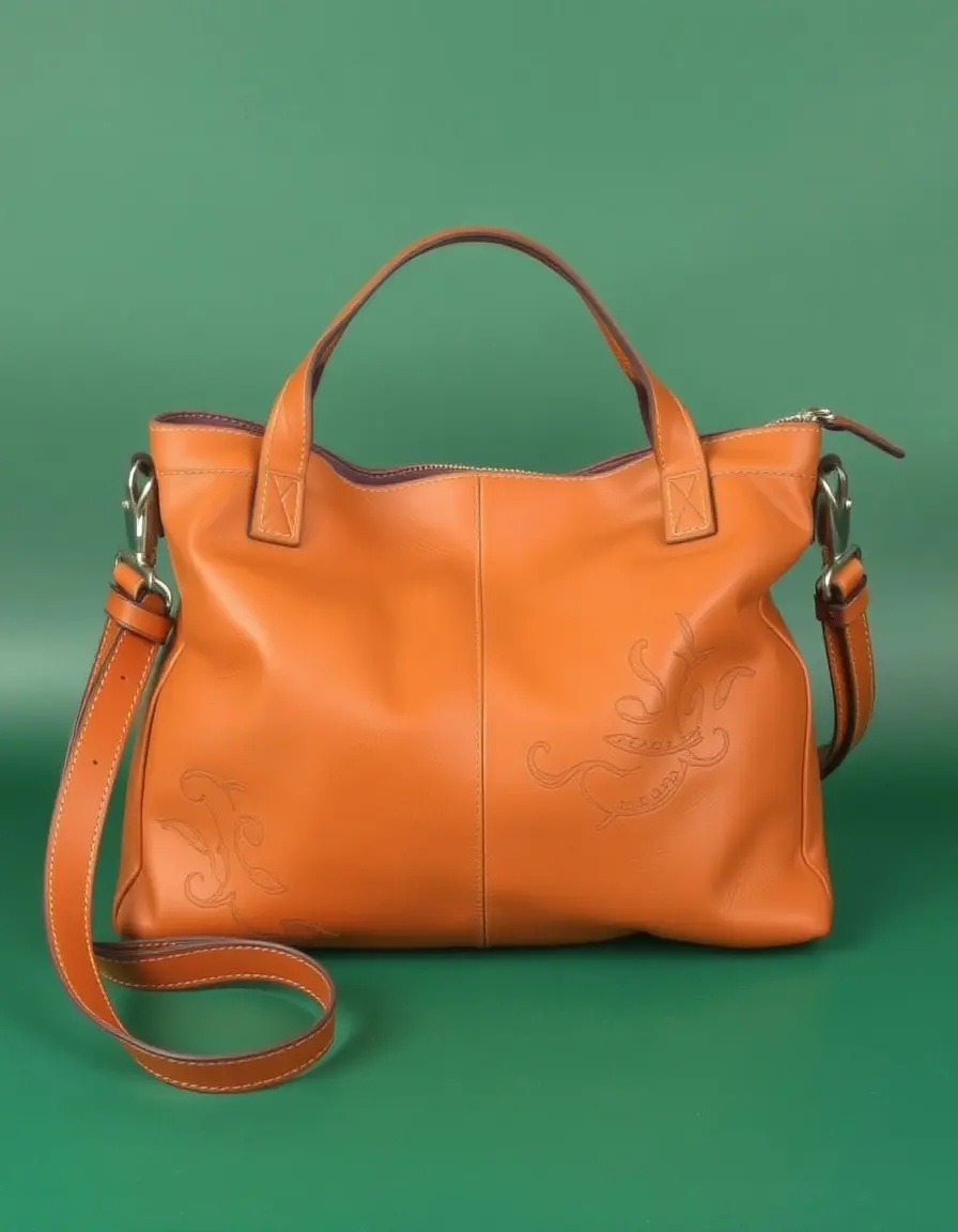 Borsa pelle tracolla color cuoio regolabile