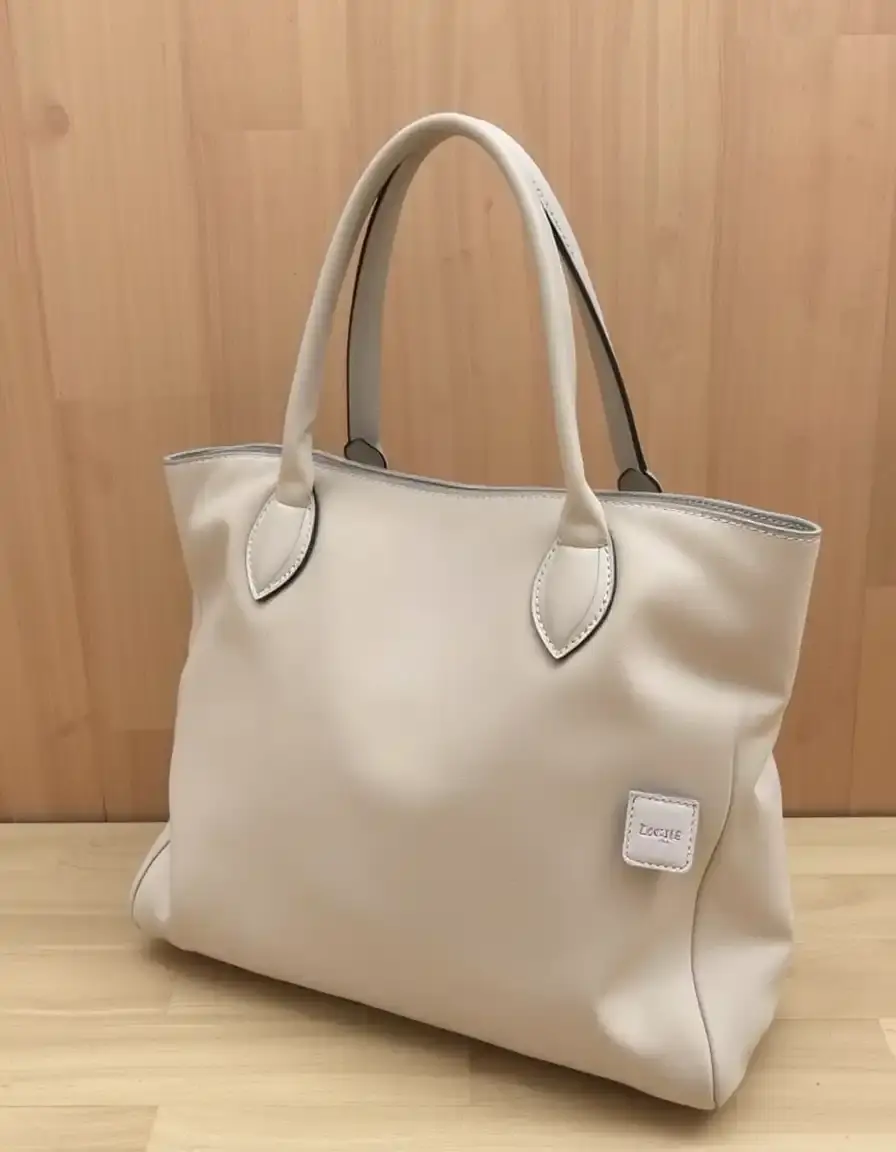 Borsa in vera pelle scamosciata beige morbida