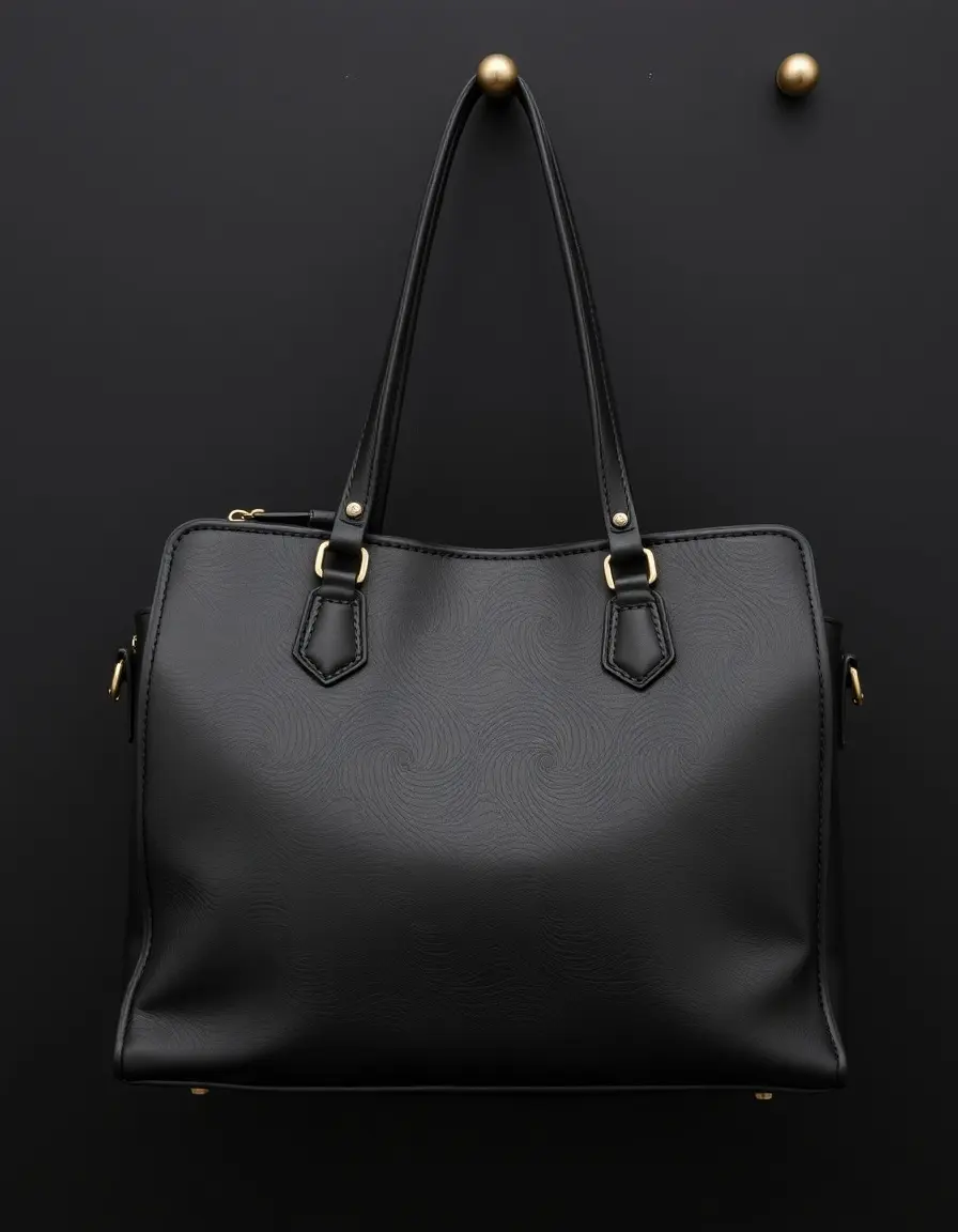 Borsa pelle donna nera classica di alta qualità
