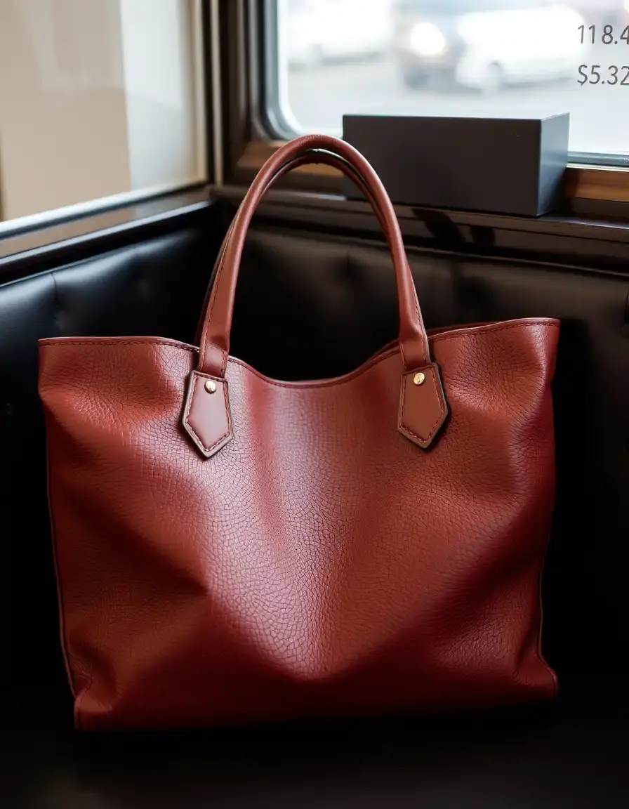 Borsa tote pelle marrone capiente per uso quotidiano