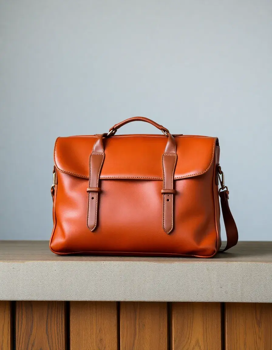 Borsa satchel pelle cuoio stile professionale