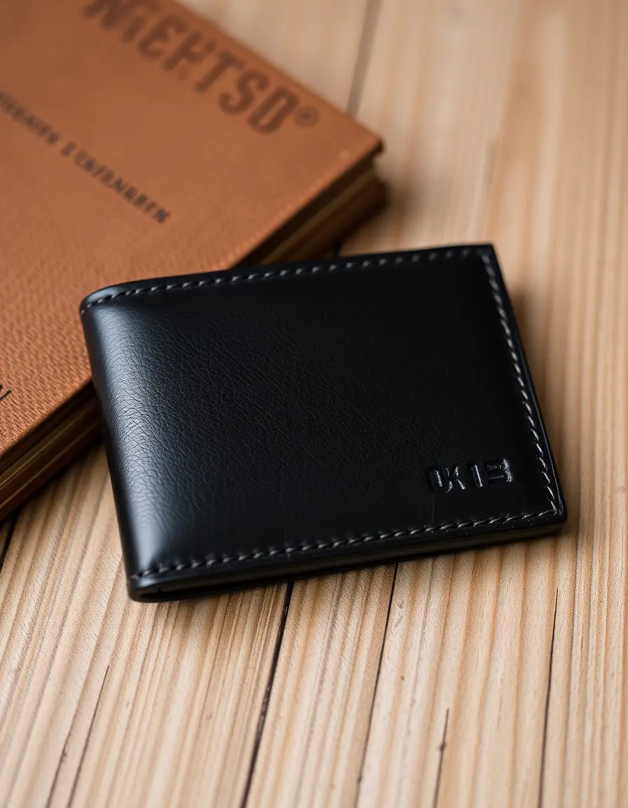 Portafoglio uomo pelle bifold nero classico