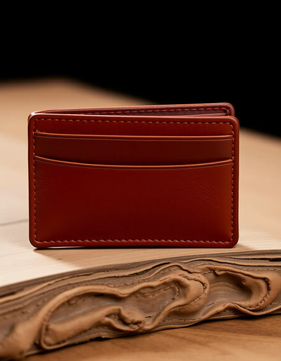 Portafoglio uomo pelle trifold marrone vintage
