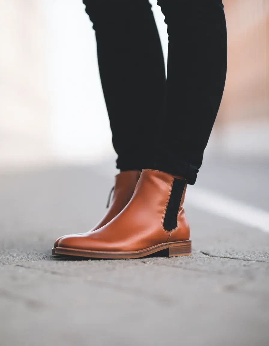 Stivaletti marroni casual in pelle donna ideali per l'uso quotidiano