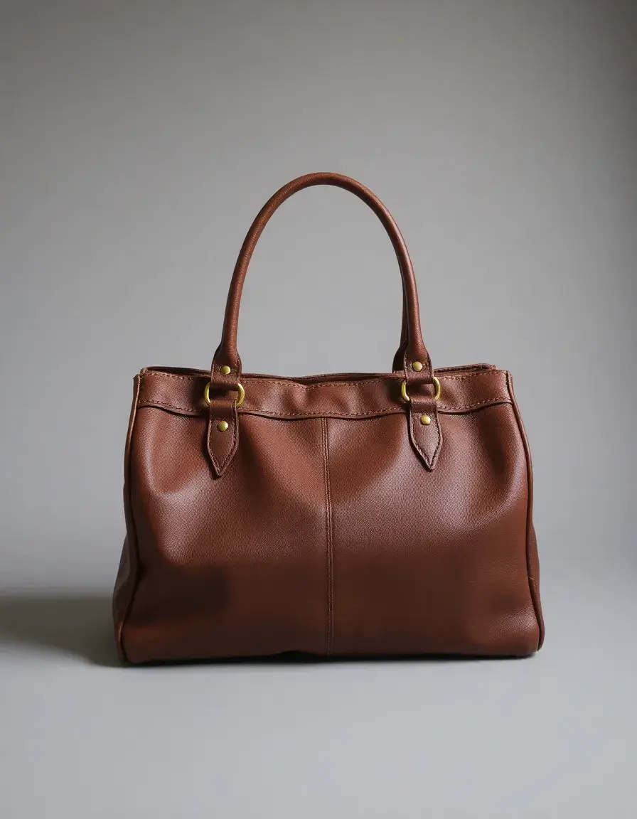 Borsa in pelle marrone stile vintage