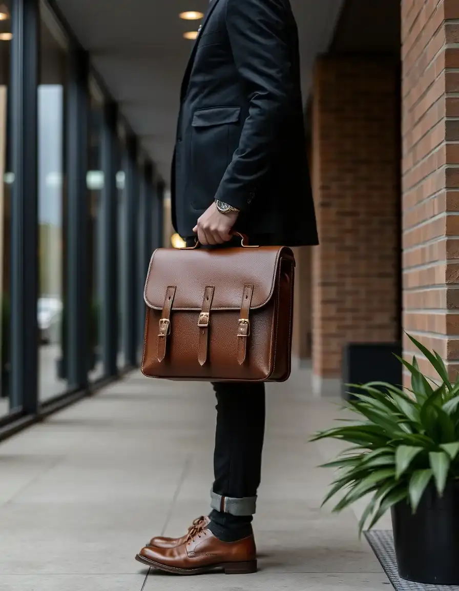 Valigetta professionale uomo in pelle marrone vintage