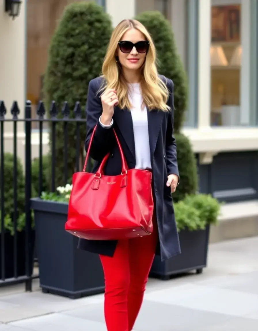 Borsa donna in pelle rossa vibrante per un look di carattere