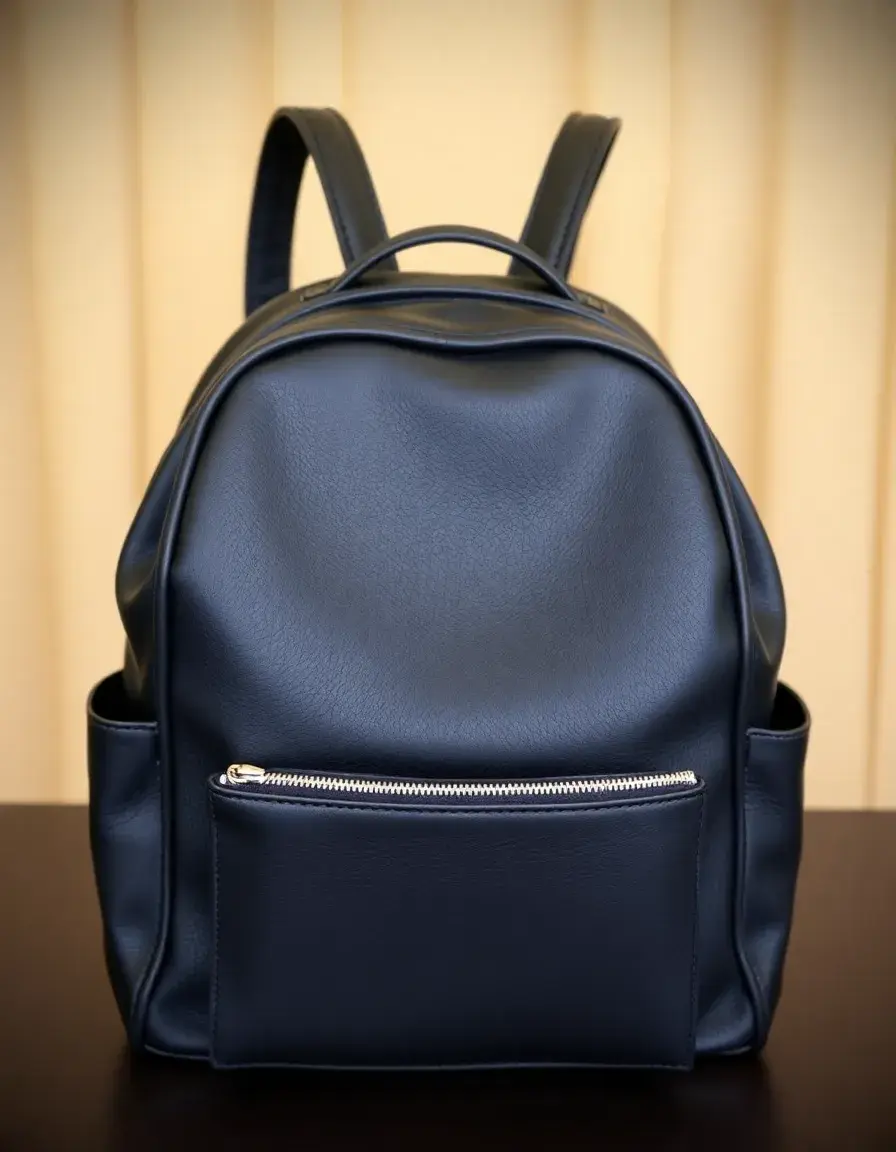 Zaino da uomo in pelle nera elegante