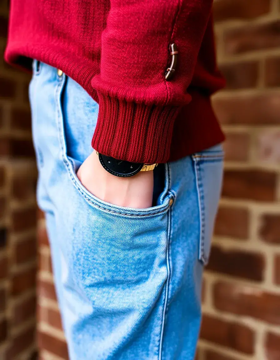 Cintura casual uomo in pelle marrone robusta ideale per jeans