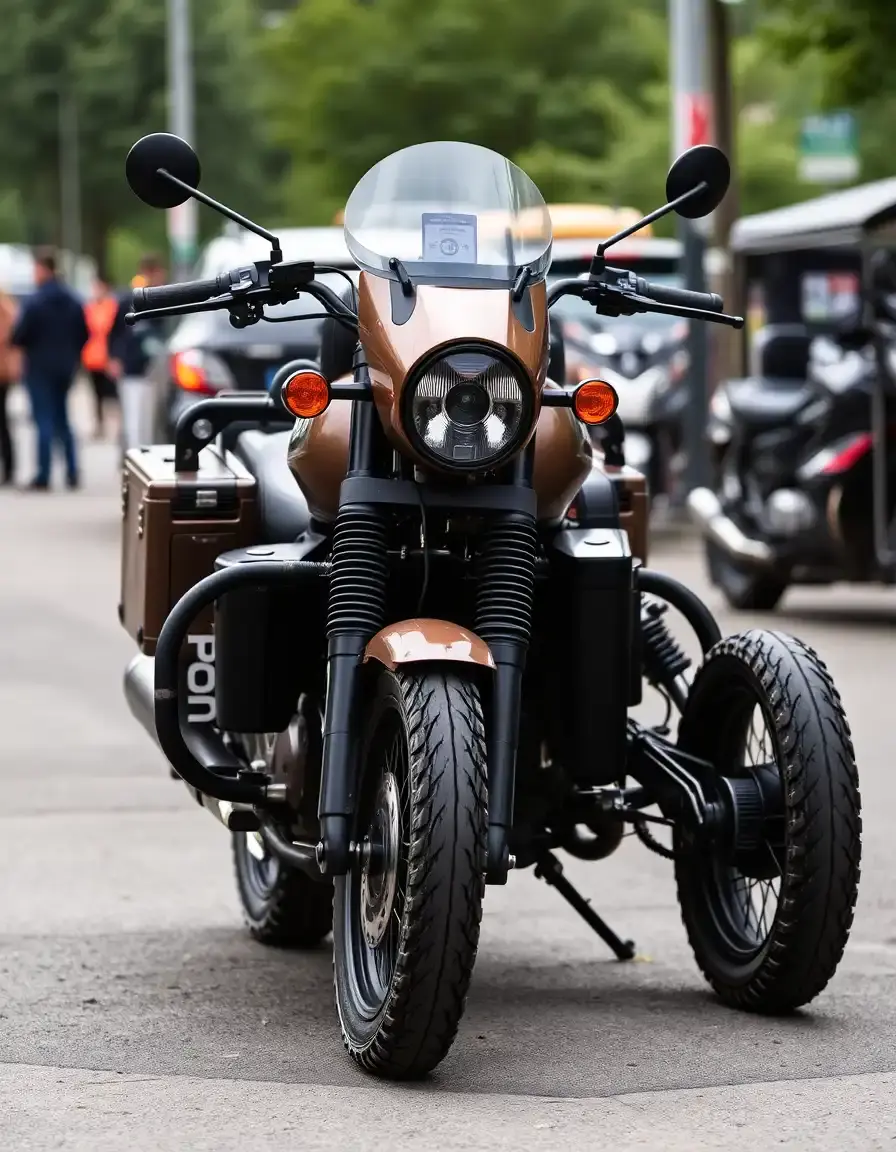 Giacca pelle moto marrone vintage con protezioni