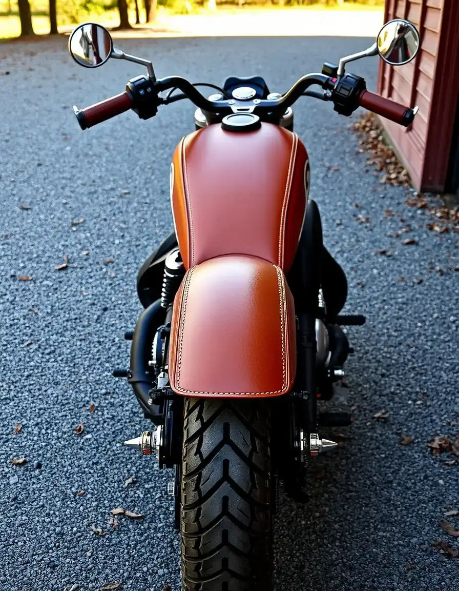 Giacca moto custom pelle chiara