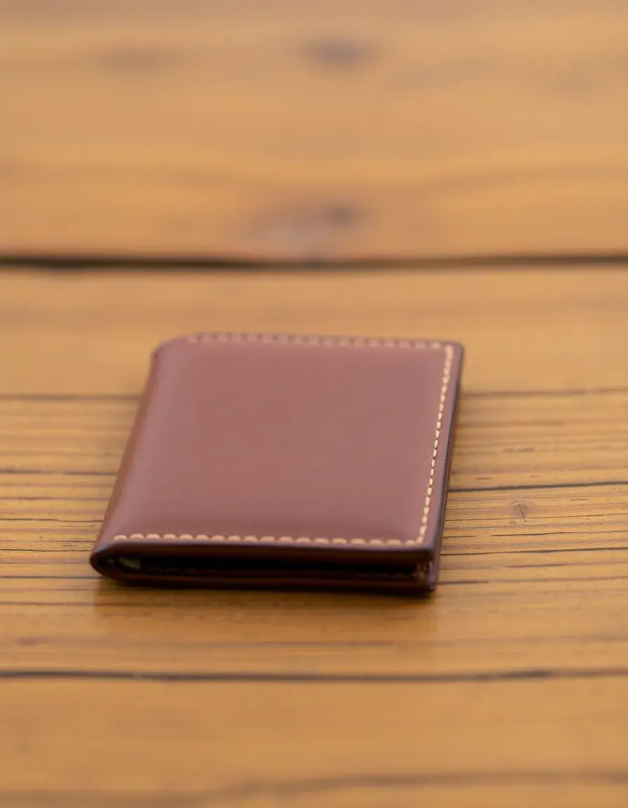 Portafoglio bifold uomo in pelle marrone di alta qualità