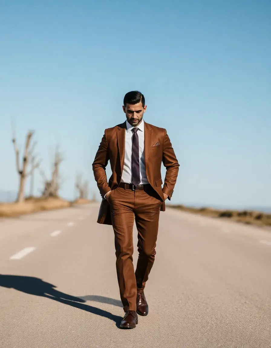Zaino uomo business in pelle marrone per ufficio e laptop