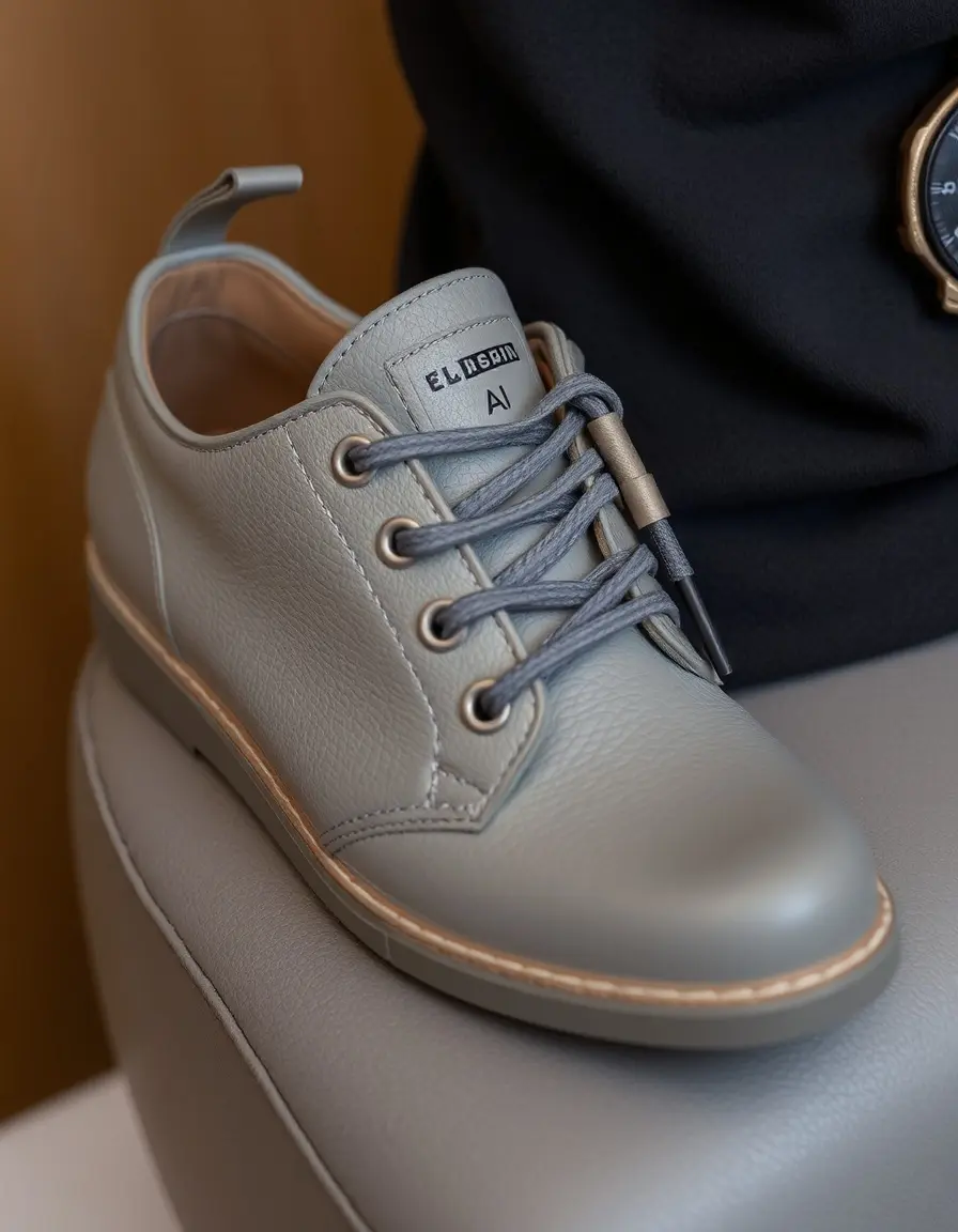 Zaino casual uomo in pelle grigia stile moderno e urbano