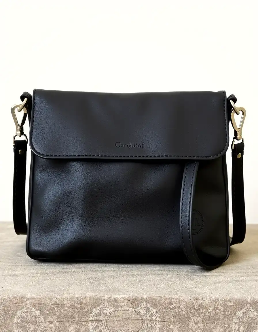 Borsa a tracolla in pelle nera per uno stile casual chic