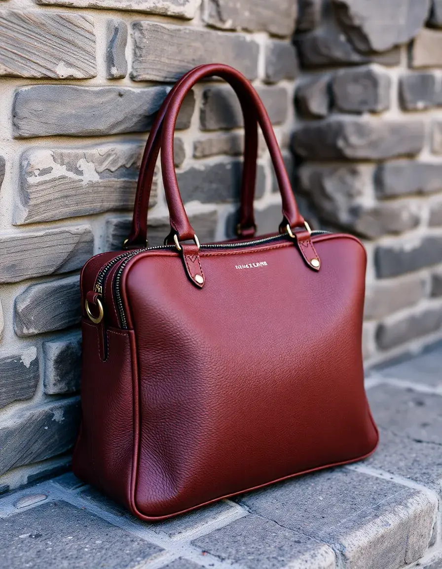 Borsa di pelle uomo marrone classica elegante