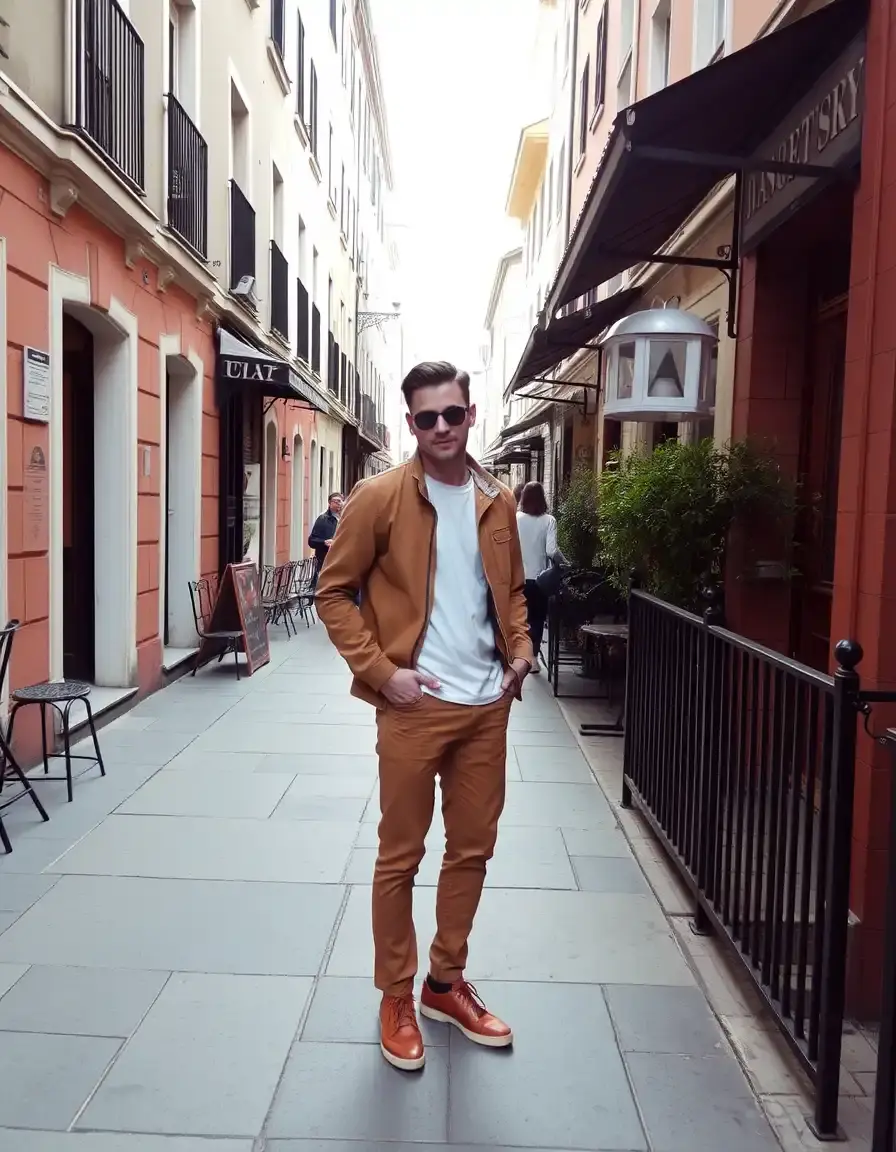 Borsello uomo pelle tan casual morbido