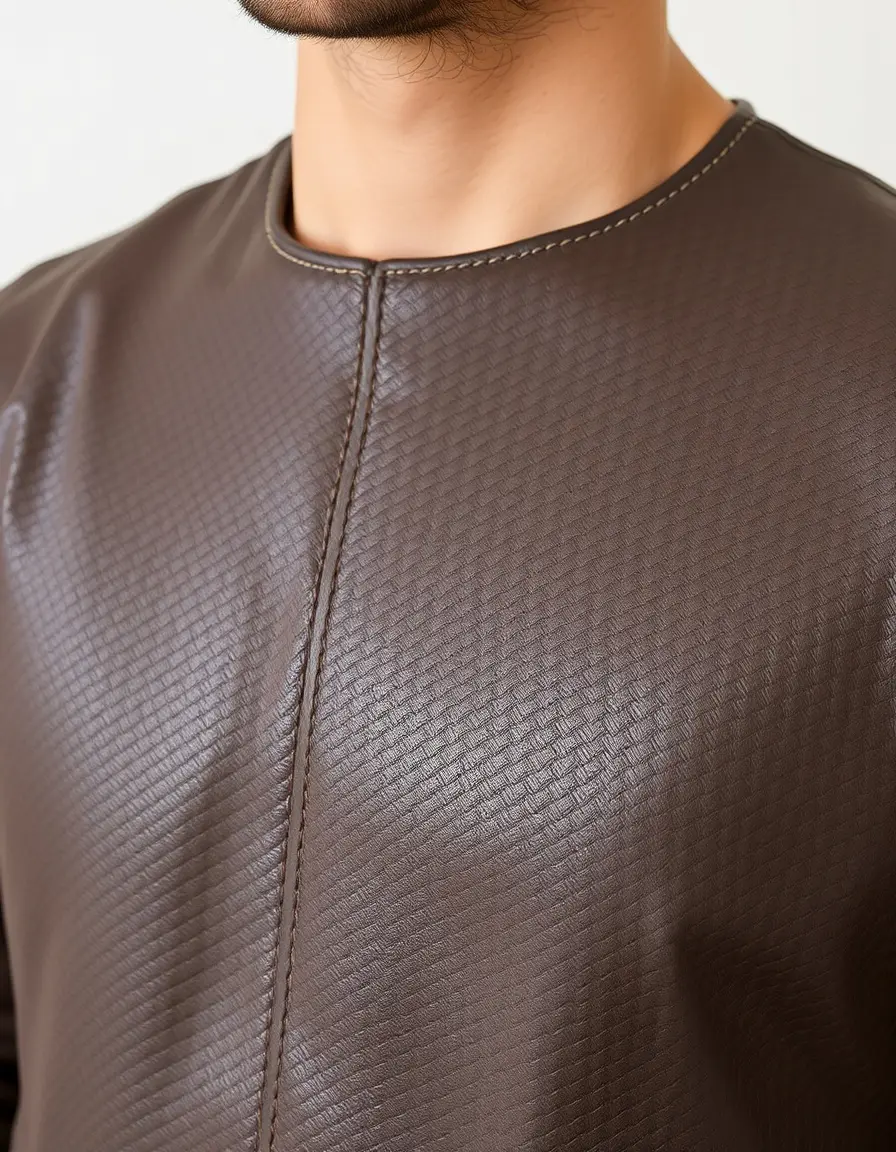 Cintura uomo in pelle intrecciata grigia