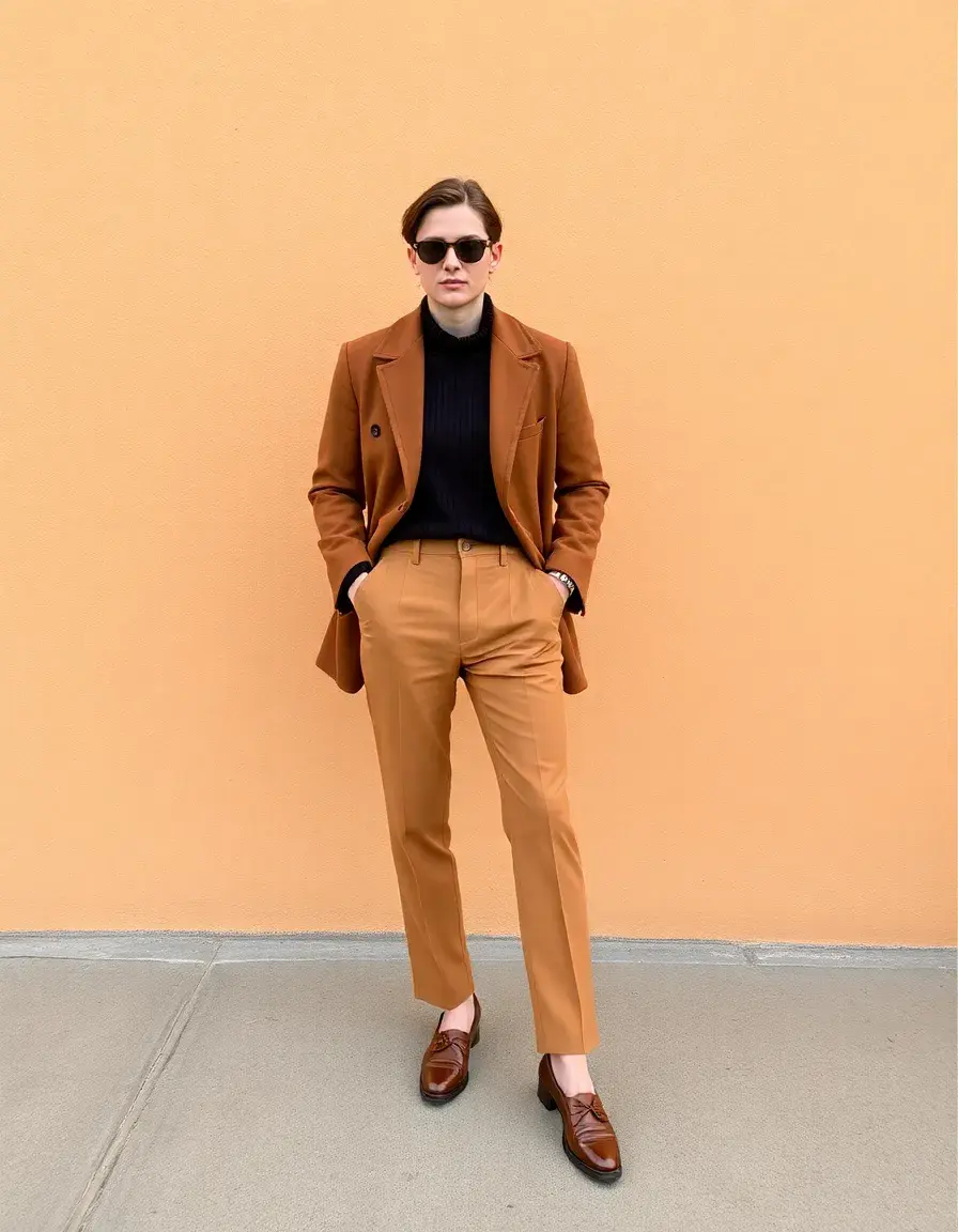 Cintura uomo fashion pelle color tan