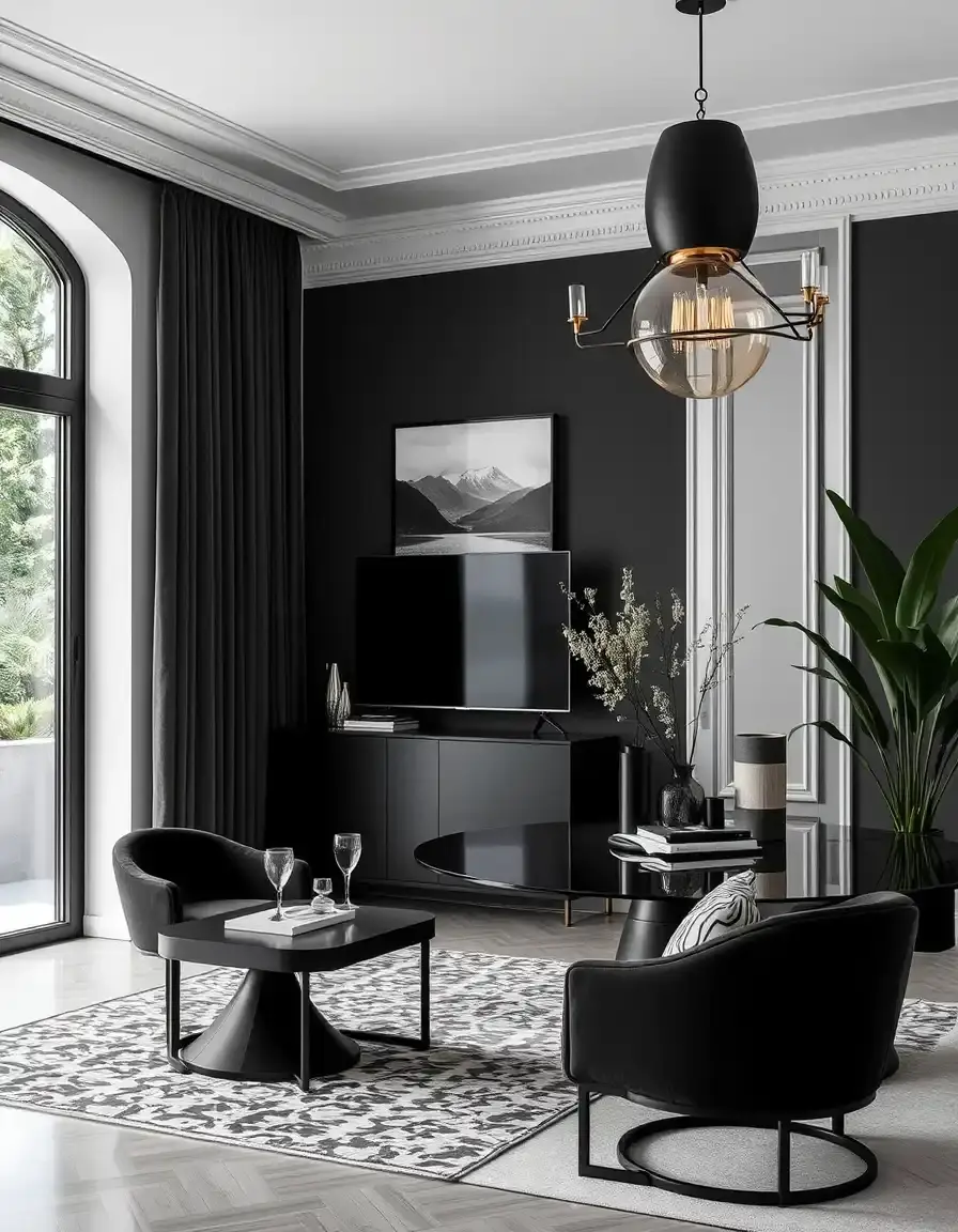 Cintura uomo pelle nera moderna con fibbia elegante