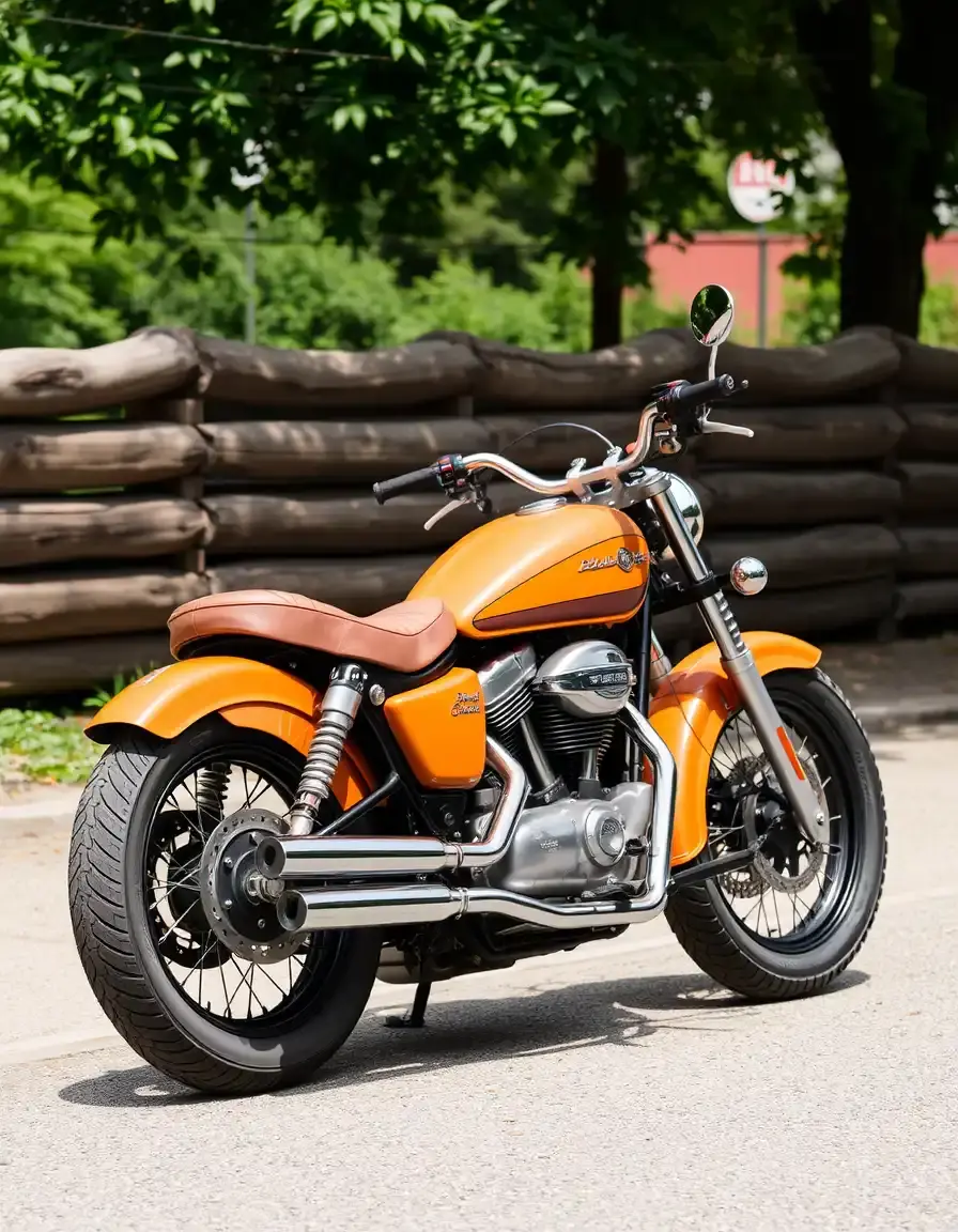 Giacca biker in pelle color cuoio stile vintage